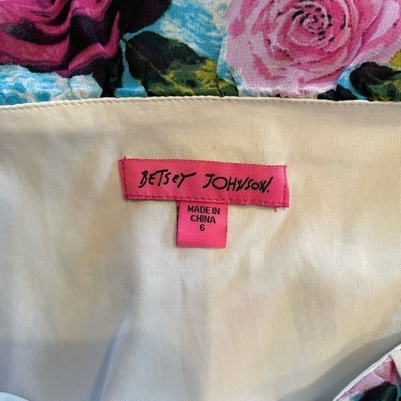 NWT Betsey Johnson Malibu Blue Floral Maxi Size 6 - Picture 5 of 6